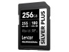 LEXAR SDcard 256GB SILVER PLUS SDXC UHS-I 256GB W 180MB/s R 255MB/s LSDSIPL256G-BNNNG LEXAR SDcard 256GB SILVER PLUS SDXC UHS-I 256GB W 180MB/s R 255MB/s LSDSIPL256G-BNNNG